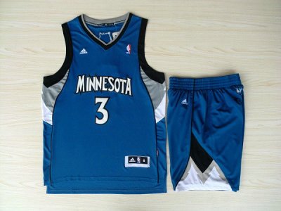 Maillot De Basket Minnesota Timberwolves Stephon Marbury 3 Tissus Sportif Fans Edition BleuSurvetement